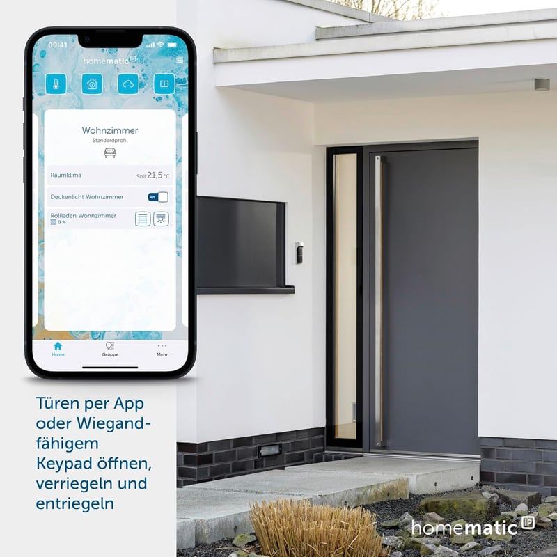 Homematic IP Wiegand Interfész - Smart Home Rendszerbe Integrálható Kódzár Csatlakozó, Szürke, 12V, eQ-3 AG HmIP-FWI