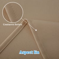 ATsense Vízlepergető Asztalterítő Len Hatású - Természetes Bézs, Téglalap Alakú 140x240 cm, Foltálló, Vasalásmentes Poliészter Terítő Kültér 7
