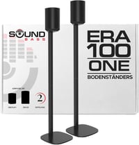 Sound bass Állvány Szett Sonos ERA 100, Sonos One és Play 1 Hangszórókhoz - Fekete Padlóállvány Pár Kábelvezetővel, 93,5 cm Magasság, Univer 1