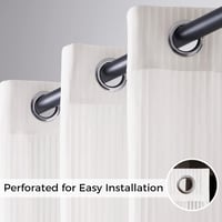 Topfinel Perdea Semitransparentă Albă pentru Dormitor și Living - 225x140 cm 7