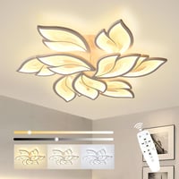 Sky angle LED Mennyezeti Lámpa Távirányítóval - Virág Alakú Dizájn, Fényerőszabályozható, 9 Fejes, 84 cm Átmérőjű, Nappali és Hálószoba Vilá 1