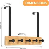 JSVER Fa Fali Akasztó - Modern Hatszögletű Dizájn, Csúszásmentes, 14,5 kg Teherbírás, 7 db-os Szett Szerelési Kellékekkel 3