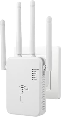 Repetor Wi-Fi TP-Link AC1200 Dual Band cu 4 Antene și Port LAN 1