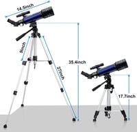 BEBANG Csillagászati Távcső 400/70mm FMC Optikával, Állvánnyal és Mobiladapterrel - Kezdőknek és Haladóknak, Hordozható Teleszkóp Szett 5