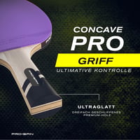 PRO SPIN Karbon Pingpong Ütő - Professzionális Lila Limitált Kiadás, 2.0 mm Szivacs, Kiváló Pörgetés és Pontosság, Védőtokkal, Középhaladó J - 1 Pack | Purple 7