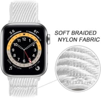 Apple Watch fehér nylon sportszíj 42-45mm modellekhez 2