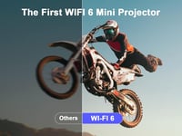 Magcubic Hordozható 4K Projektor - 200 ANSI, WiFi6, Bluetooth 5.4, 130" Képernyő, Automatikus Keystone, Android 14.0, Otthoni Mozi - black 3
