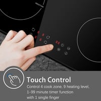 Noxton Domino 60 cm-es indukciós főzőlap, 4 zónás, 7000W, érintőgombos 2