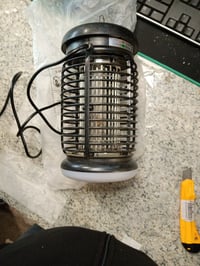 Elektrický lapač hmyzu WUEAOA, 4200 V s UV svetlom a LED lampou, 15 W odpudzovač komárov, IPX4 vodotesný vonkajší lapač múch, používaný 2