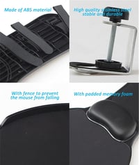 LL-COEUR Állítható Ergonomikus Egérpad Kartámasszal - Memóriahabos Csuklótámasz Asztalhoz (Fekete) 6