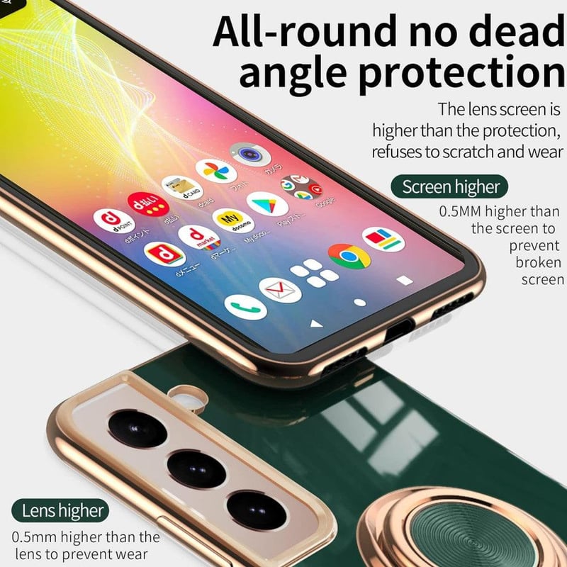 Samsung Galaxy S22 5G Lila Hátlap - 360° Autós Tartó, Ütésálló Borítás, 2 Üvegfólia