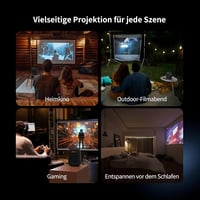 WEMAX Hordozható Mini Projektor Netflix és Google TV Támogatással, 1080P Natív Felbontás, 4K Kompatibilis, Dolby Audio, WiFi, Bluetooth, Ott 10