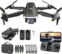 CHUBORY A68 WiFi FPV drón 2K HD kamerával kezdőknek, automatikus lebegés, 3D bukfenc, headless, pályarepülés, 2 akkumulátor 8