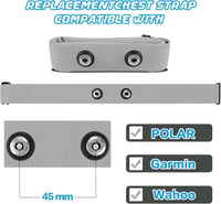 Polar, Garmin, Wahoo kompatibilis állítható mellkaspánt pulzusmérővel - Onlyesh szürke 2