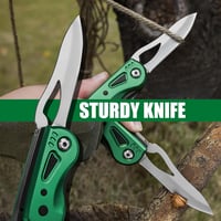 FLISSA 13-in-1 Multifunkciós Szerszám - Állítható Csavarkulcs Késsel, Kempingfelszerelés, Hordtáskával, Összecsukható Multitool Férfiaknak 6