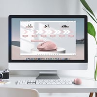 TECKNET Bluetooth Vezeték Nélküli Egér Három Móddal (BT 5.0/3.0 + 2.4GHz), USB Vevővel, Ergonomikus Hordozható Rózsaszín Egér Laptophoz, PC- 3