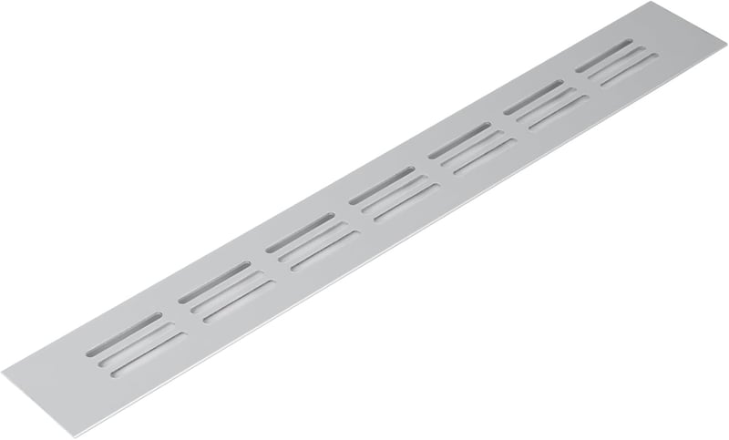 Vent Systems Alumínium Szellőzőrács 40x300 mm - Ezüst Légbeömlő Nyílás Beltéri/Kültéri Használatra, Fűtés-Hűtés Rendszerekhez