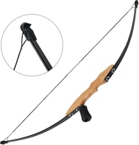 REAWOW 30 lbs Reflex Íj Szett Kezdőknek - Fekete Sportíj Jobbkezeseknek Üvegszálas Karbon Nyilakkal, Védőfelszereléssel és Céltáblával 5