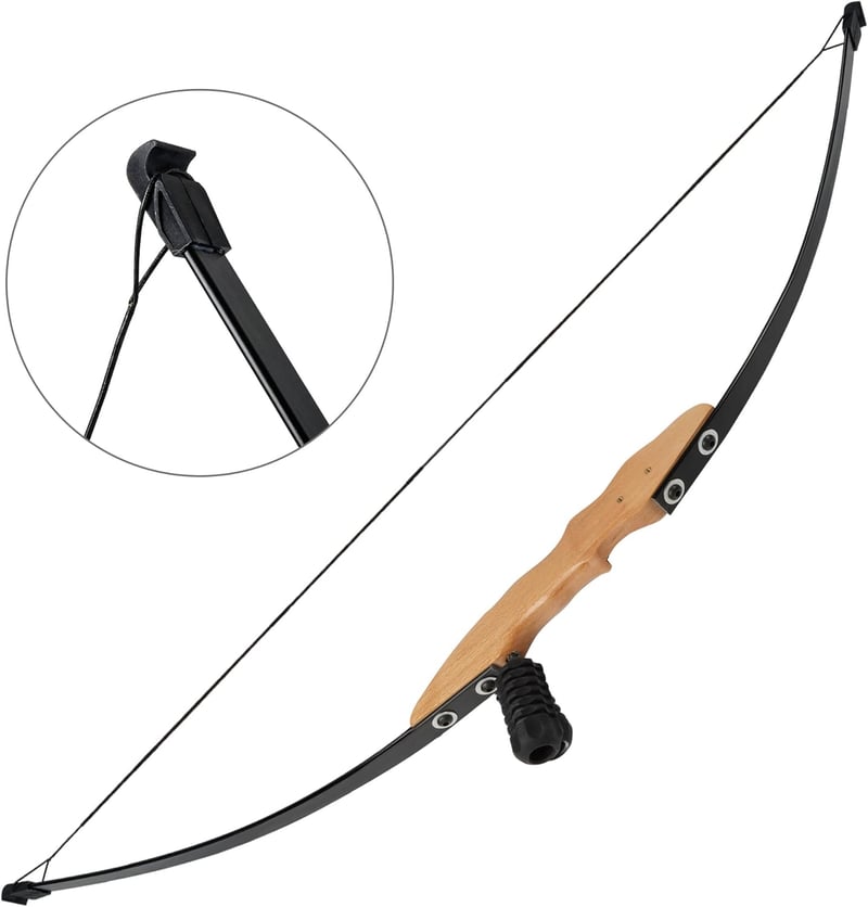 REAWOW 30 lbs Reflex Íj Szett Kezdőknek - Fekete Sportíj Jobbkezeseknek Üvegszálas Karbon Nyilakkal, Védőfelszereléssel és Céltáblával