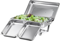 Wilprep Rozsdamentes Acél Ételmelegítő Tál 9L - Catering Melegentartó Edény Büféasztalhoz - Parti és Rendezvény Chafing Dish Szett GN Tároló 1