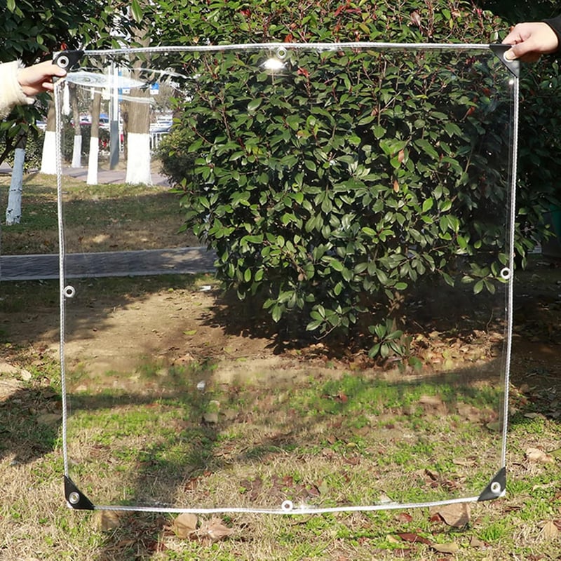HIYOUGO átlátszó vízálló ponyva 2,4x2m, pavilonokhoz, erkélyhez, kerthez