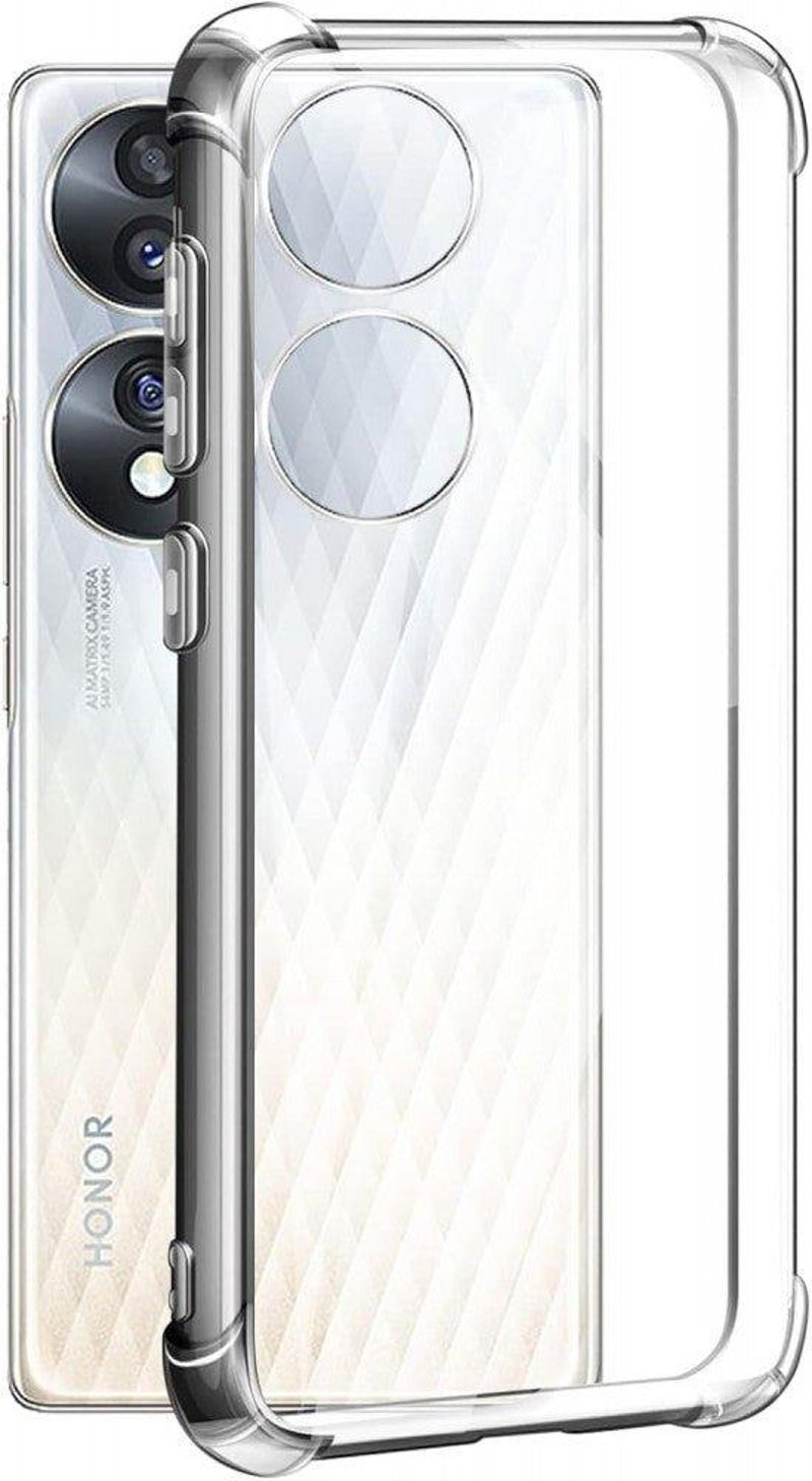 Honor 70 Átlátszó TPU Tok Kamera- és Kijelzővédővel
