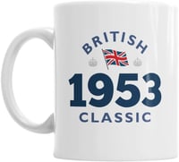 Retro "British 1953 Classic" feliratú bögre - Mainly Mugs nosztalgia kollekció 1
