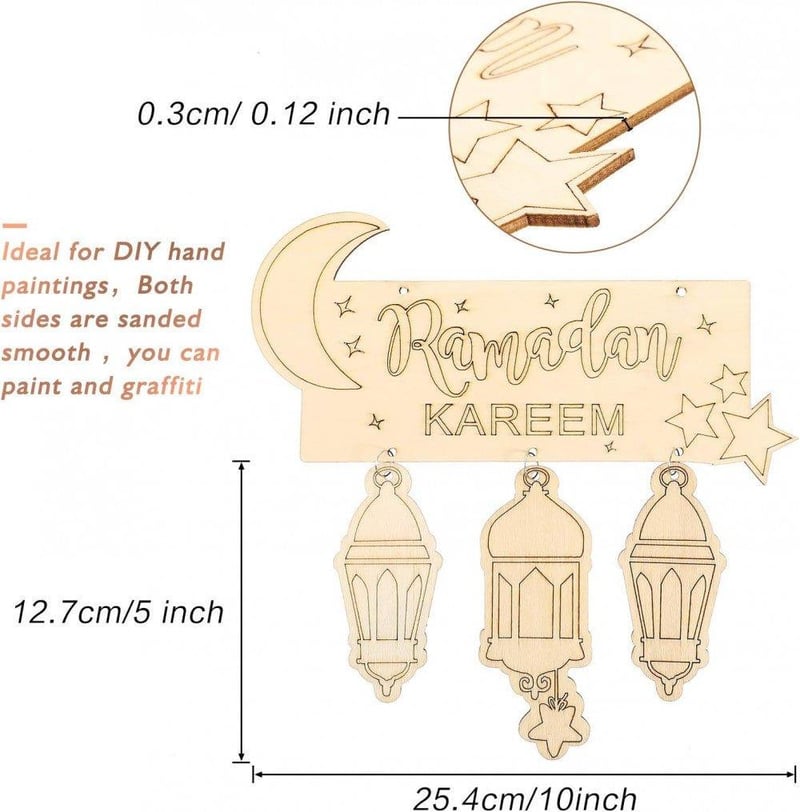 Ramadán fali dekoráció szett - 2 darabos Eid ünnepi dísz