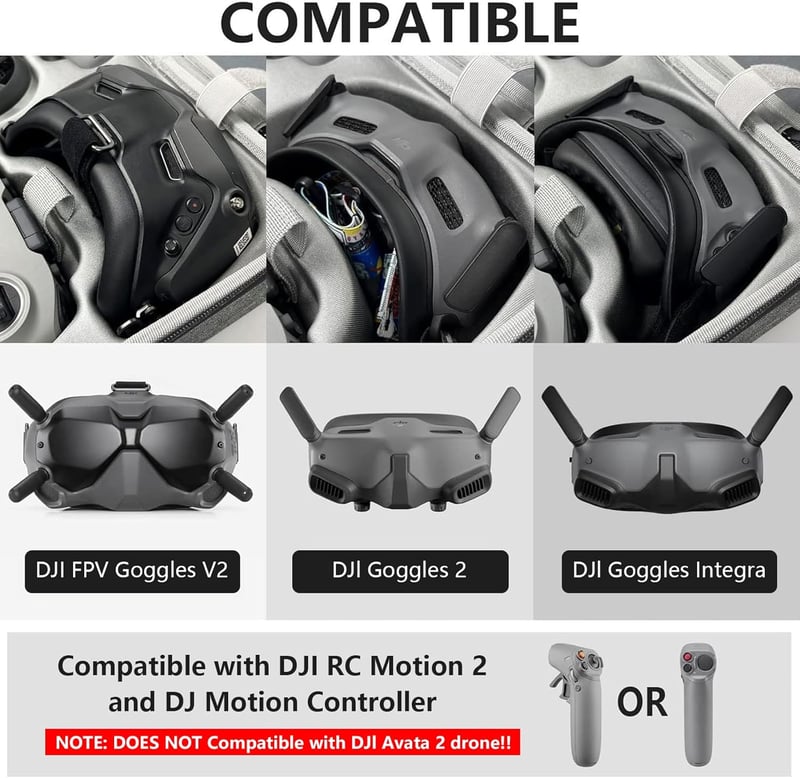DJI Avata FPV drón táska - Hordozható utazótáska teljes készlethez, kompatibilis Goggles szemüvegekkel