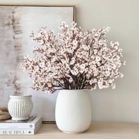 N&T NIETING Művirág Szett - 12 db Fehér Fátyolvirág (Gypsophila) Dekoráció Esküvőre, Asztalra, Lakásba - 49 cm Hosszú Selyem Virágcsokor 3
