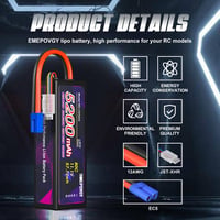 EMEPOVGY 11,1V 5200mAh RC akkumulátor csomag, EC5 csatlakozóval, 2db 2