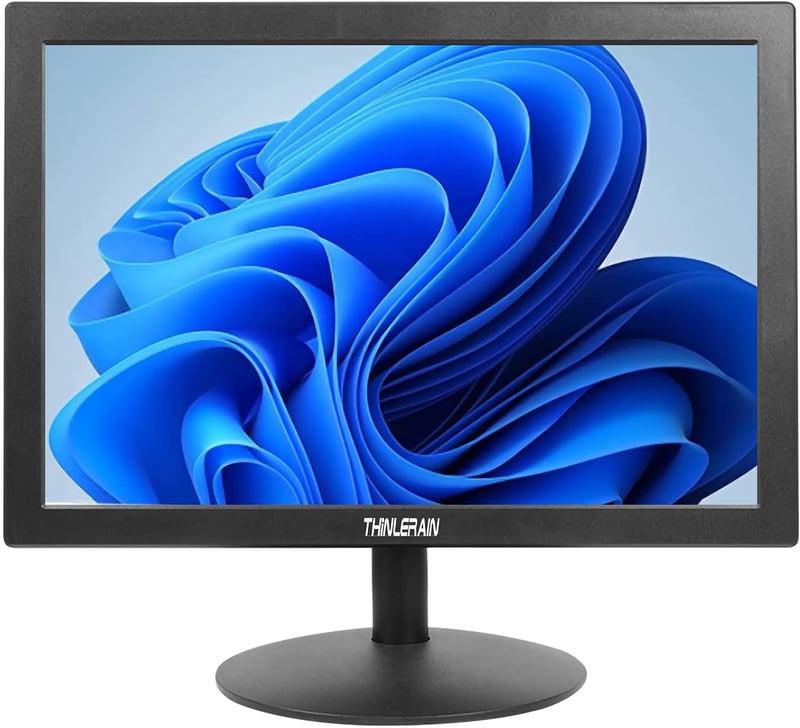 Thinlerain 15,4" HD Monitor 1400x900 Felbontással - Beépített Hangszórókkal, HDMI/VGA Csatlakozással, VESA Kompatibilis, PC/PS4/Xbox/Switch 