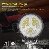 Kerek LED Offroad Munkalámpa 36W - 2db Vízálló Spotlámpa 4