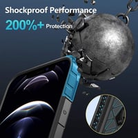 iPhone 12/12 Pro Fekete Ütésálló Védőtok - Strapabíró Keményhéj 4
