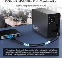 SODOLA 2.5G Webes Menedzselhető Switch - 4 x 2.5G RJ45 + 2 x 10G SFP+ Port, 60Gbps Sávszélesség, VLAN/QoS Támogatás, Fém Ház, Hálózati Kapcs 5