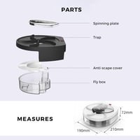 Forgó elektromos légycsapda 360° - Magic Select USB-s rovarcsapda 72 órás akkumulátorral 7