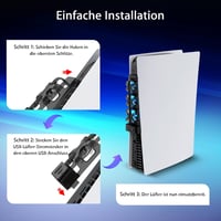 PlayStation 5 Hűtőventilátor LED Világítással - NexiGo PS5 Konzolhűtő 4