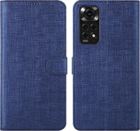 Xiaomi Redmi Note 11 Mágneses Vászon Pénztárcatok - Sötétkék 8