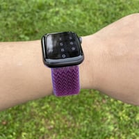 Apple Watch sportszíj 38-41mm - EWENYS lila hullámmintás, állítható nylon pánt 6