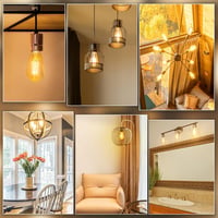 DiCUNO Edison Vintage LED Izzó E27 Foglalattal - ST64 Filament, 6W, 2200K Meleg Fehér, 600 Lumen, Retro Dekoratív Lámpa Otthonba, Kávézóba,  6