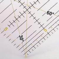 BYOU Átlátszó Akril Foltvarró Sablon 30x15 cm, Dupla Színes Rácsozással 6