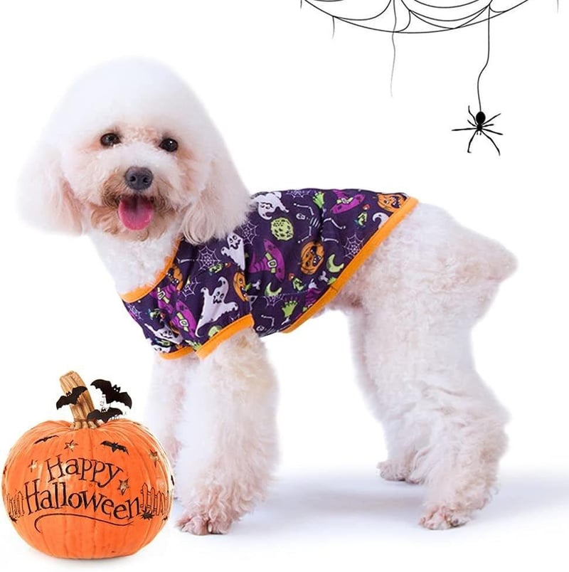 Tökös Halloween Kutyapizsama Kistestű és Közepes Ebeknek