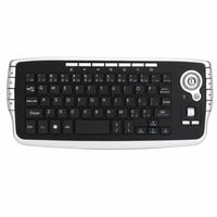 Bezdrôtová klávesnica Sunydog E30 2,4 GHz so vstavaným trackballom a rolovacím kolieskom, kompatibilná s TV boxmi a PC, strieborná – používaná 1