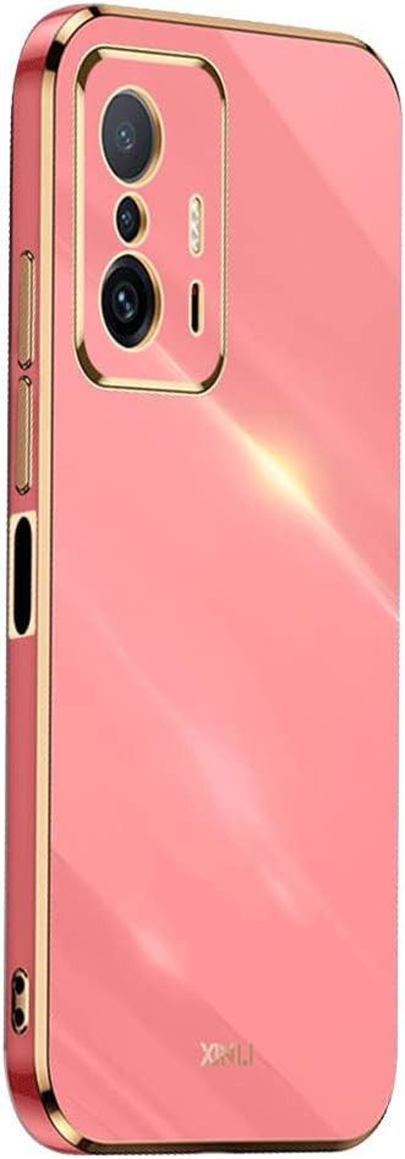 Xiaomi 11T 5G Arany-Fekete Galvanizált Szilikon Védőtok