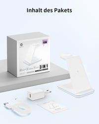 Samsung 3 az 1-ben Vezeték Nélküli Töltőállomás - Fehér, Telefon, Óra, Fülhallgató 8