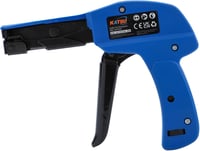 KATSU Tools Kábelkötegelő Pisztoly - Professzionális Nylon Kábelkötöző Feszítő és Vágó Eszköz, Állítható Feszességgel, 2,4-4,8 mm, Kék (4175 3