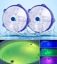 DeeprBlu Lebegő Víz Alatti LED Világítás - Színváltó Csillag Alakú Medence Lámpa, IP68 Vízálló, 10 LED, Mágneses, Jakuzzi, Fürdő és Akvárium 1