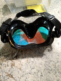 Cressi F1 Frameless ronilačka maska crno/plava s Ultravision staklima, 100% silikon, kaljeno staklo, za snorkeling i ronjenje, rabljeno 3