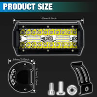 FOCO 7" LED traktor lámpa 240W, vízálló, fehér, 2db 6
