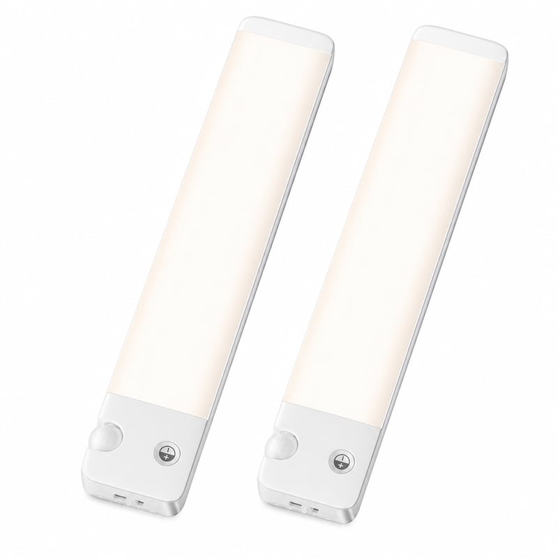 Lyridz senzorové svetlo do skrine, 2 ks, plynulá regulácia jasu, 1500 mAh, 120 — bez USB kábla (stav: pozri 2. obrázok)